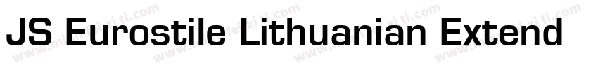 JS Eurostile Lithuanian Extended No字体转换